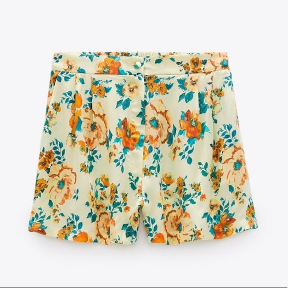 ZARA Floral Print Shirt + Shorts 2pc Coord Set BNWT - Picture 8 of 8